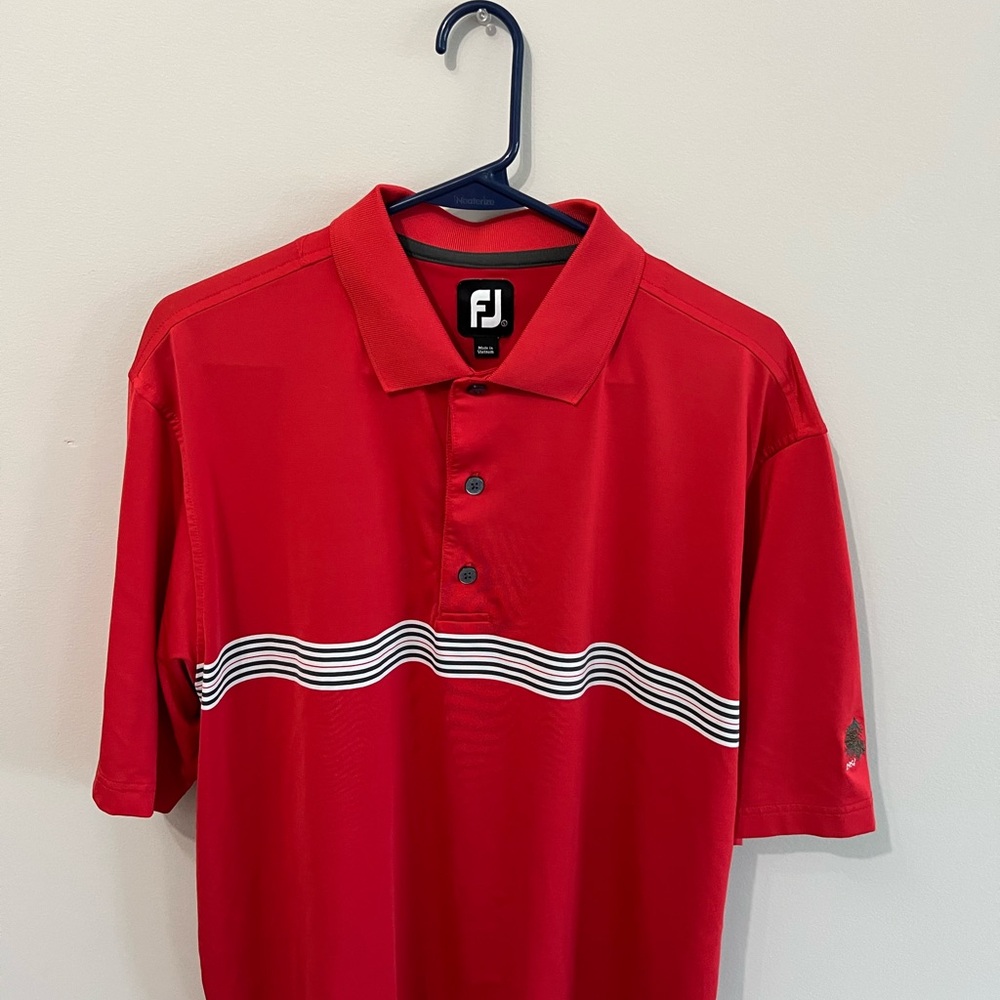 Red footjoy large. Fits like a large maybe a little longer.
